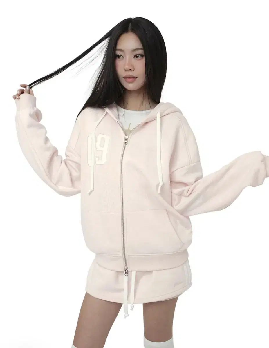 クリシアー 09 トレーナー フードジップアップ ピンク