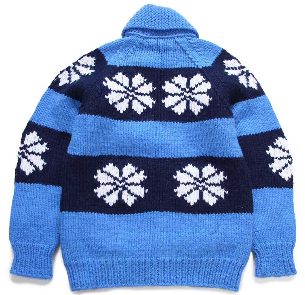 80 s 雪柄 ノルディック柄 ウール ハンドニット カウチンセーター キッズ ビンテージ ローゲージ ジャケット 手編み フェアアイル