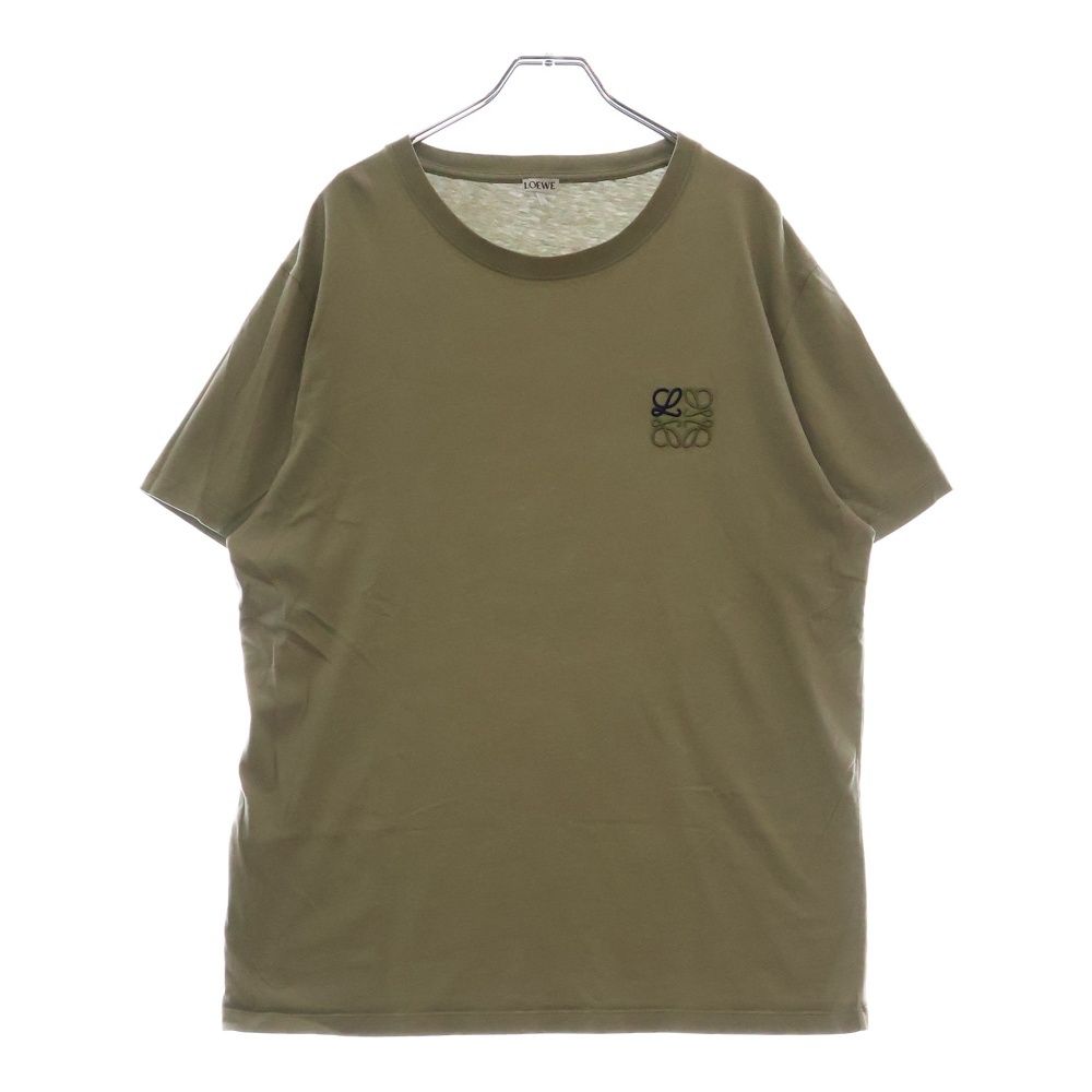 LOEWE (ロエベ) アナグラムロゴ刺繍 クルーネック 半袖Tシャツ 