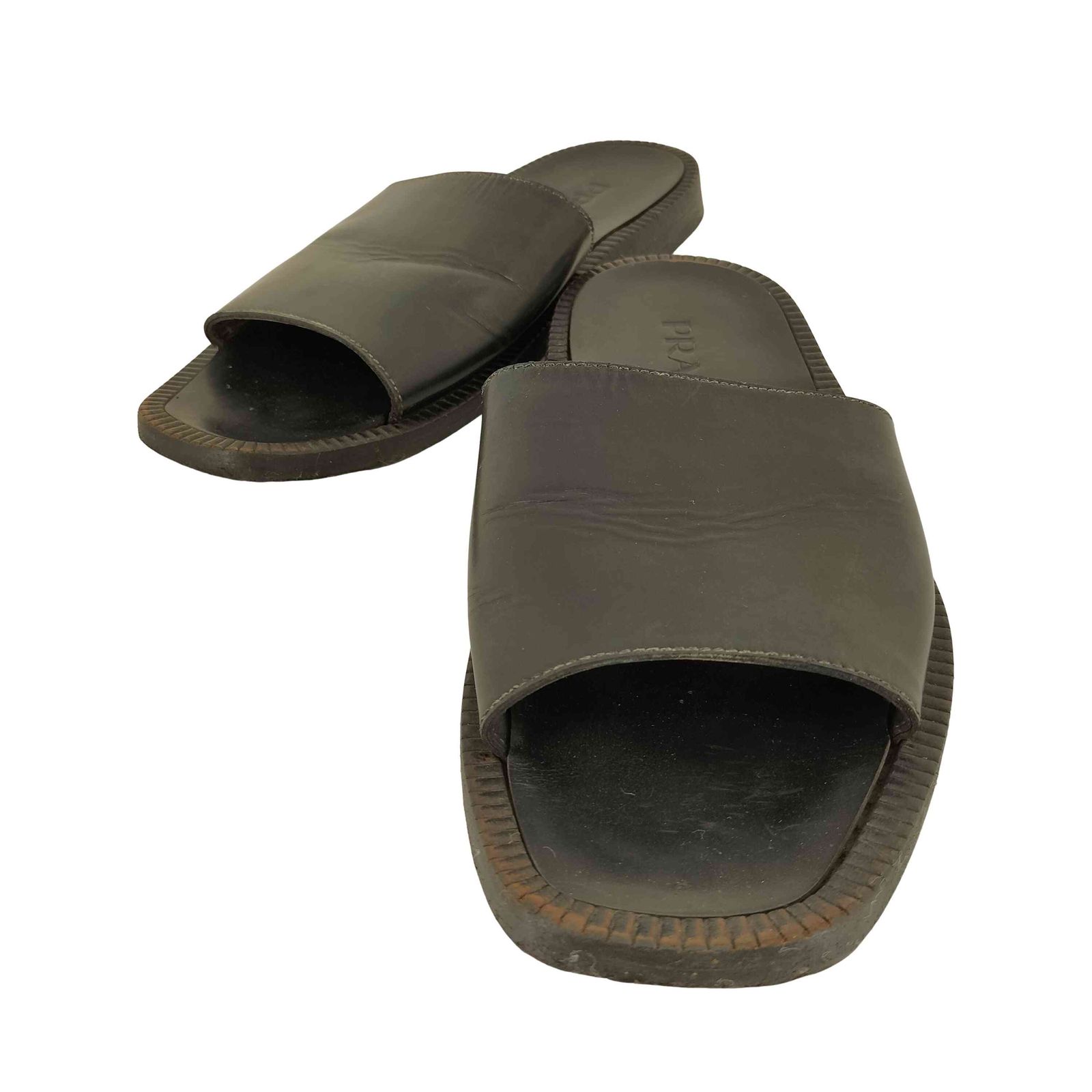 プラダ PRADA レザー スライドサンダル メンズ 7