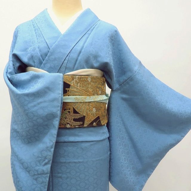 百華❀Y3949◇仕付け糸付 手縫い仕立て 正絹 色無地 着物 - メルカリ