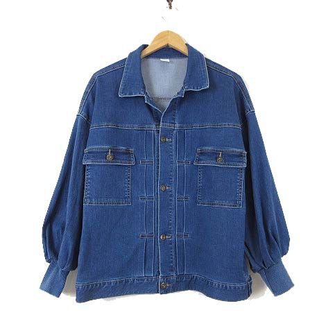 ビアズリー BEARDSLEY ガリャルダガランテ FRIPIER 袖パフ Gジャン デニムジャケット ジージャン ワイドシルエット ストレッチ L 2 インディゴブルー 近年モデル