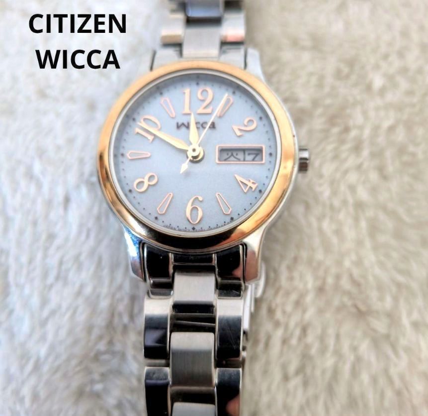シチズン wicca E001-R006703 ラウンドフェイス クォーツ腕時計 - メルカリ