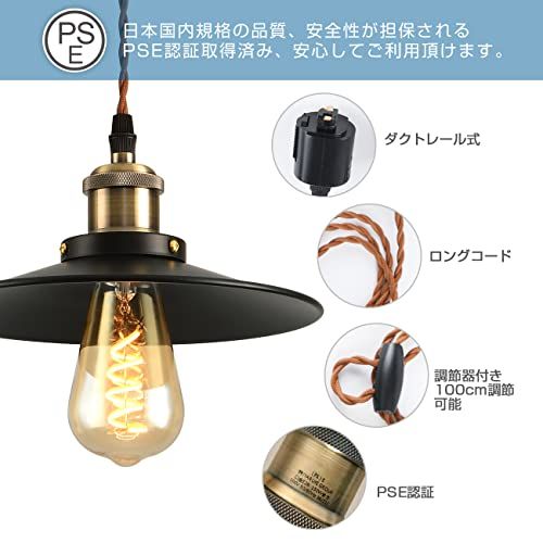 ANWIO ペンダントライト 3個セット ダクトレール式 直径22cm 吊り下げライト E26口金 300LM 4.5W 20W型相当 シーリングランプ リモコン付き インテリア照明 アンティークレトロ 吊り下げ照明 遠隔操作 装飾 6f0f073f