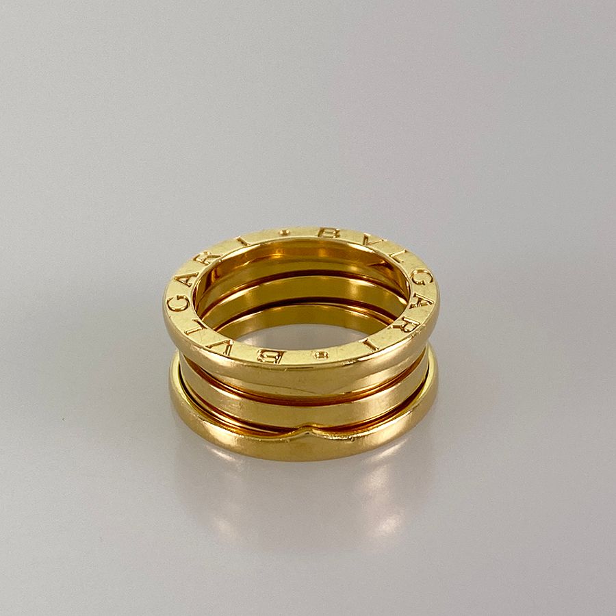 ブルガリ BVLGARI ビーゼロワン 2バンド K18YG 11号(51) リング ftj