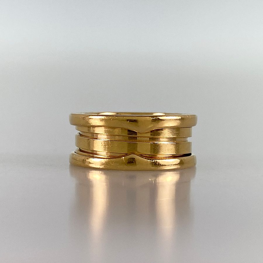ブルガリ BVLGARI ビーゼロワン 2バンド K18YG 11号(51) リング ftj