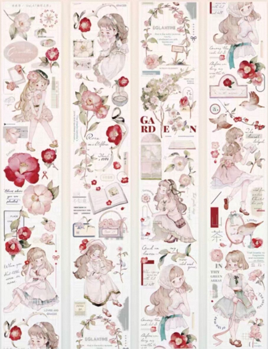 4292 PET 5cm×10m 薇花之院 海外マスキングテープ PET 薇花之院 5cm×10m 100cm/loop 海外マスキングテープ 海外マステ 花