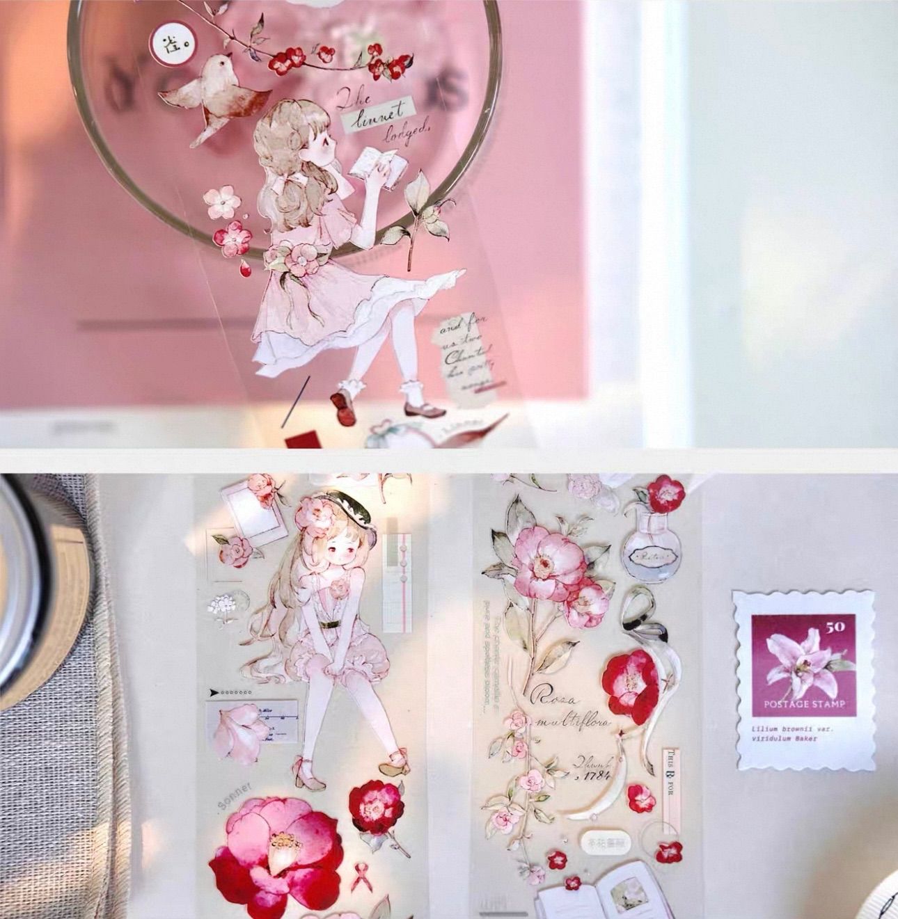 PET 薇花之院 5cm×10m 100cm/loop 海外マスキングテープ 海外マステ 花