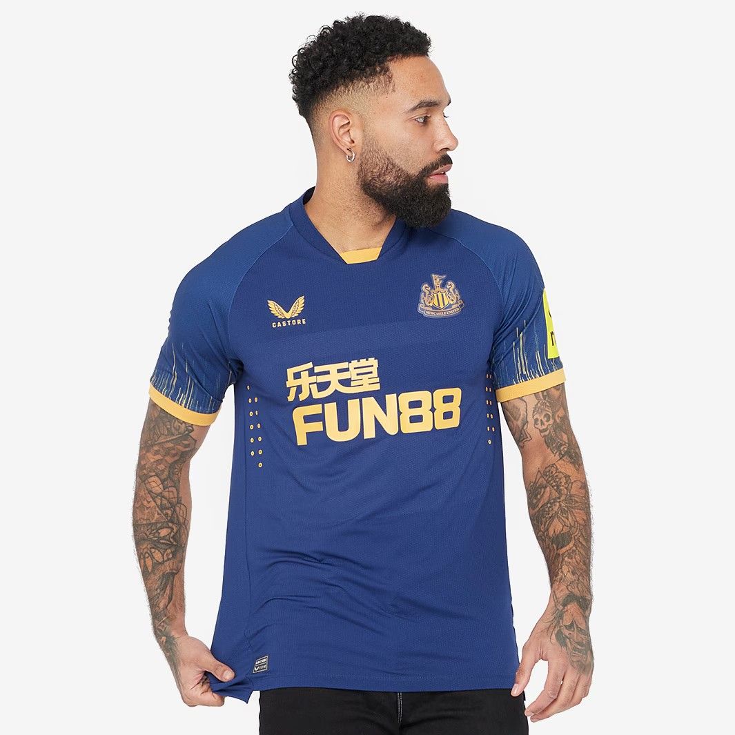 カストーレ ニューカッスル 2025 2025 プロ アウェイ シャツ サッカー 青 ブルー 金 ゴールド 公式モデル 日本未発売