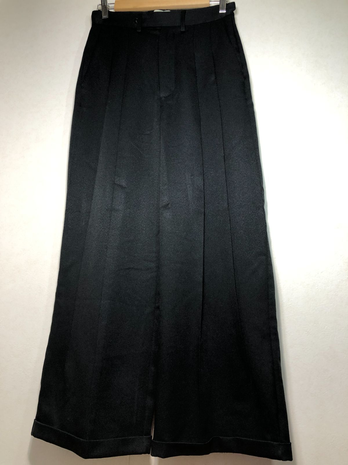 051180 Toironier 2Tuck Wide Pants タック ワイド パンツ 1 ブラック