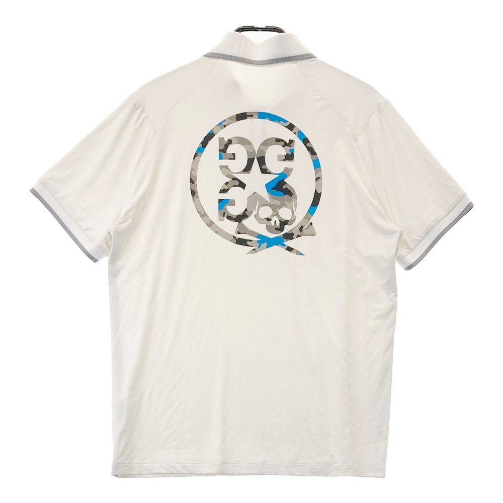 サイズ L G FORE ジーフォア ハーフジップ半袖ポロシャツ ブラック系 ゴルフウェア メンズ ストスト