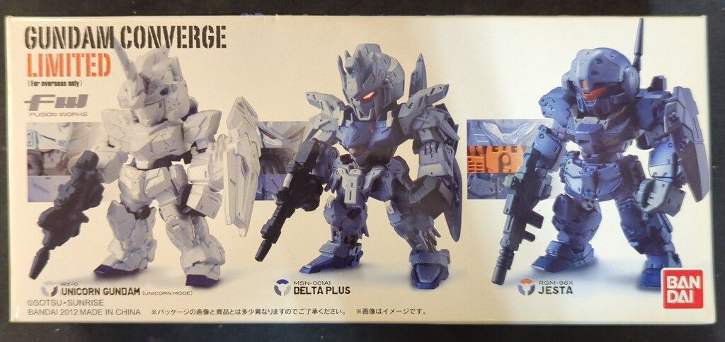 BANDAI FW GUNDAM CONVERGE 機動戦士ガンダムUC ユニコーン-デルタプラス-ジェスタ LIMITED for overseas only 海外