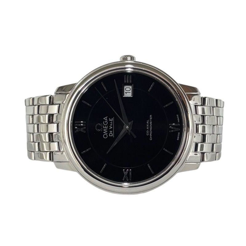 オメガ OMEGA デビルプレステージ コーアクシャル クロノメーター 424.10.37.20.01.001 ブラック SS メンズ 腕時計