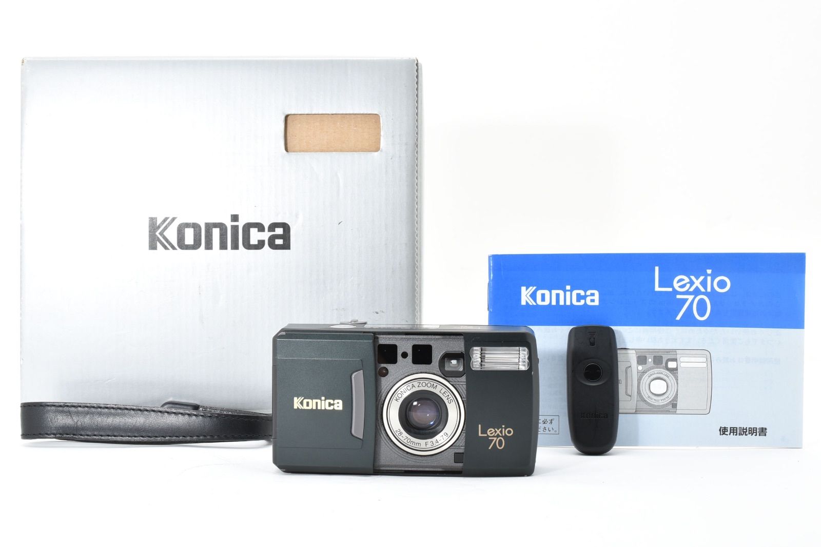 上 Konica コニカ Lexio70 BLACK Limited レクシオ コンパクトフィルムカメラ 品 ブラック 元箱 取説付き #3378
