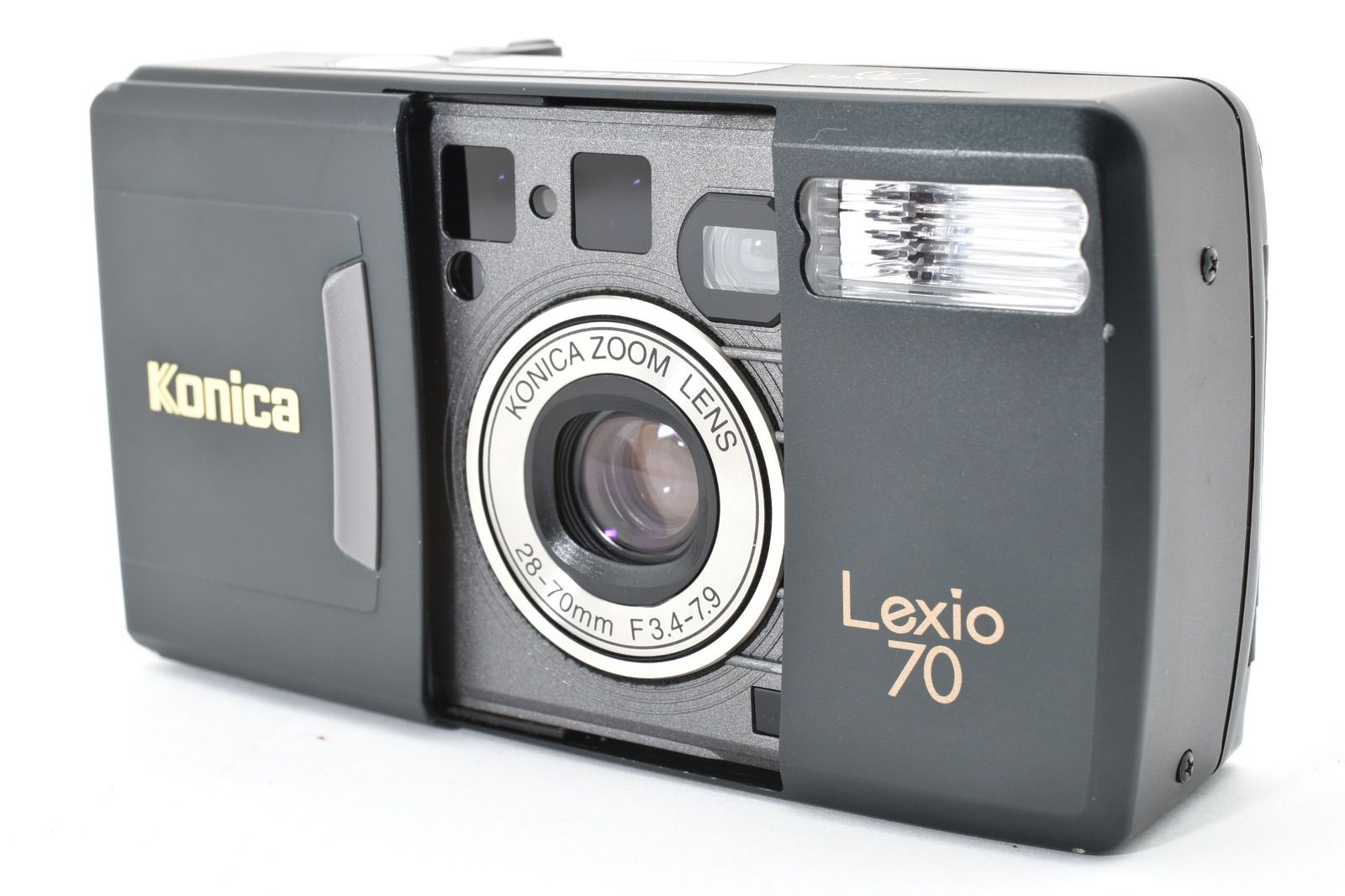 上 Konica コニカ Lexio70 BLACK Limited レクシオ コンパクトフィルムカメラ 品 ブラック 元箱 取説付き #3378