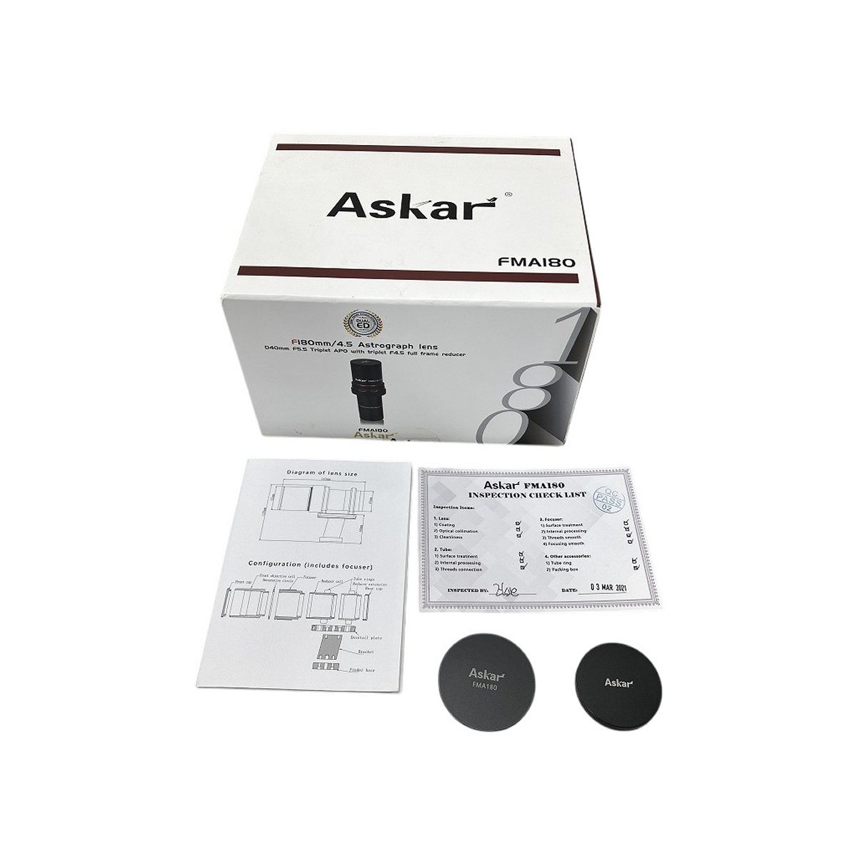 Askar FMA180 D40mm F5.5 Triplet ED Super APO アポクロマート 鏡筒 天体望遠鏡 アスカー W10597443