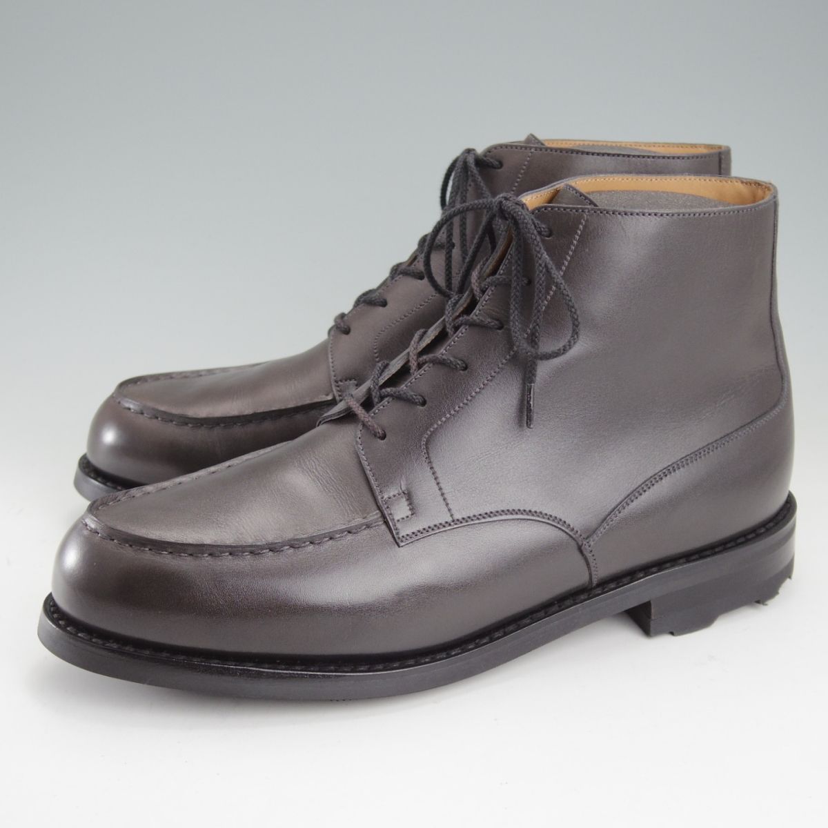 使用数回 J.M.ウエストン 8D 定価 181 500- ブーツ版ゴルフ 321 ゴルフ ハイトップダービー Uチップ グレー Weston ウェストン o063