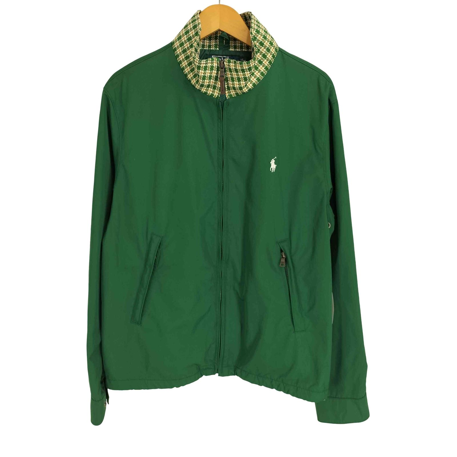ポロバイラルフローレン Polo by RALPH LAUREN 90S ポニー刺繍 ポリエステル ジップアップジャケット メンズ import M