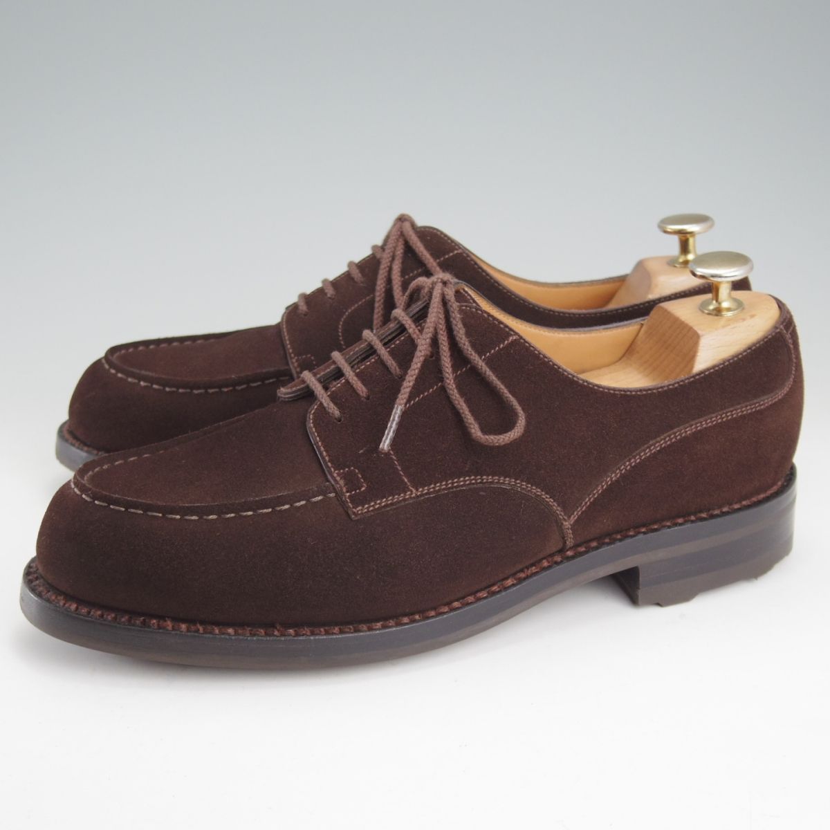 J.M.ウエストン 6.5E 現行定価 176 000- ゴルフ GOLF 641 31ラスト Uチップ スエード 濃茶 Weston ウェストン o065