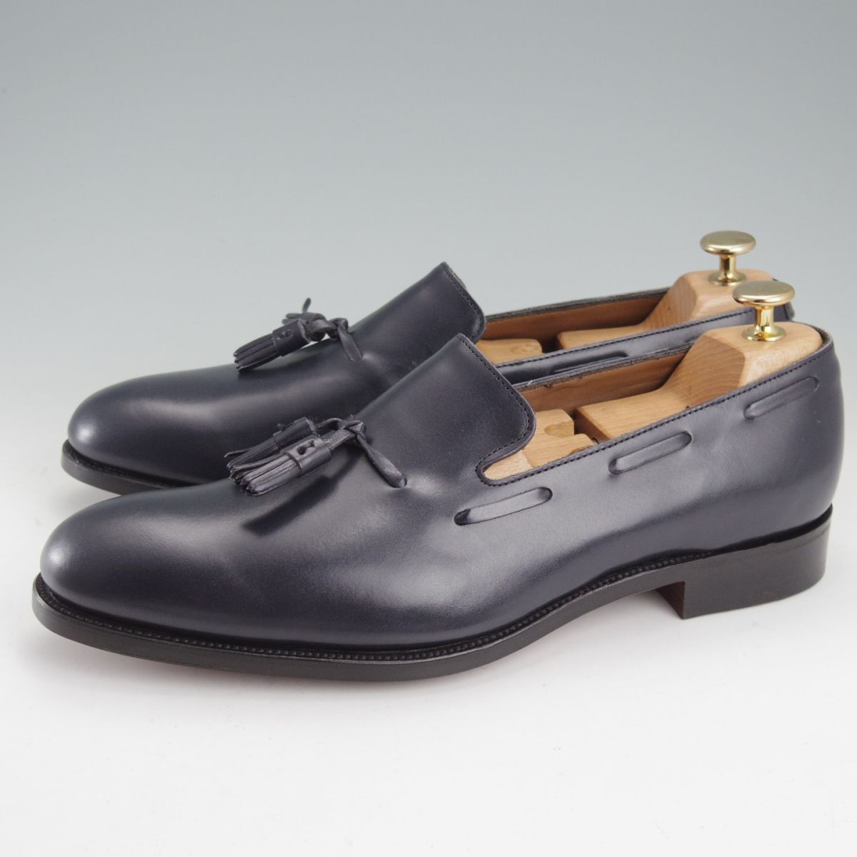 英 アルフレッド サージェント 8E グッドイヤーウェルテッド製法 タッセルローファー HUGH カーフ 紺 ALFRED SARGENT o069