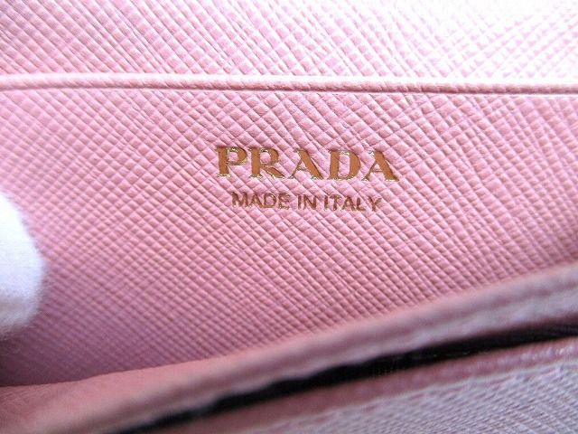  プラダ PRADA サフィアーノ レザー リボン モチーフ 名刺入れ カードケース カードホルダー 名刺入れ 小物