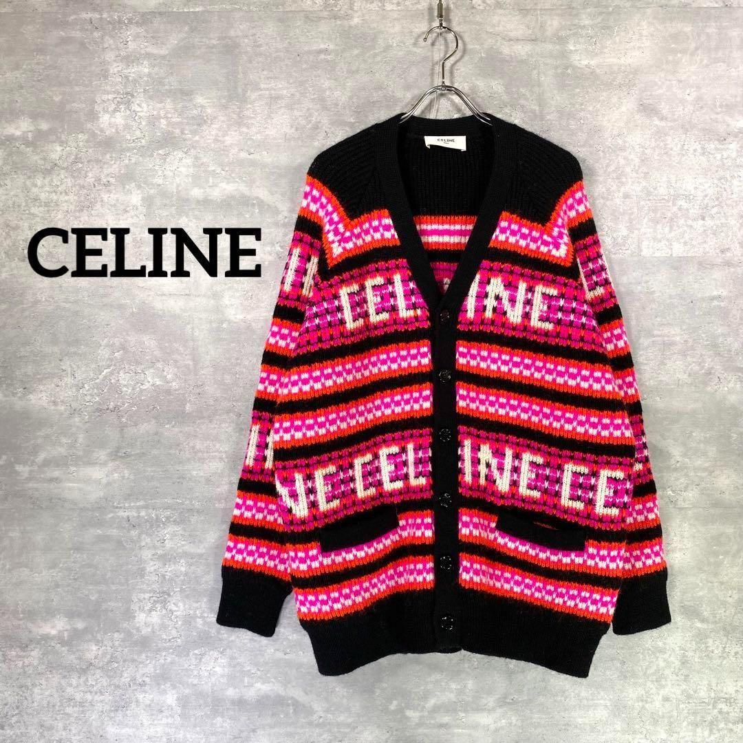 CELINE』セリーヌ (XS) ジャガードニットカーディガン - メルカリ