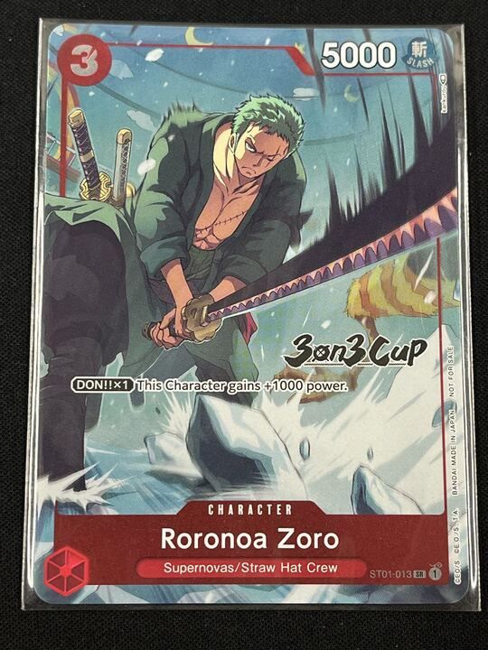 未開封]ロロノア・ゾロ (SR☆) {赤} <ST01-013> [3on3Cup