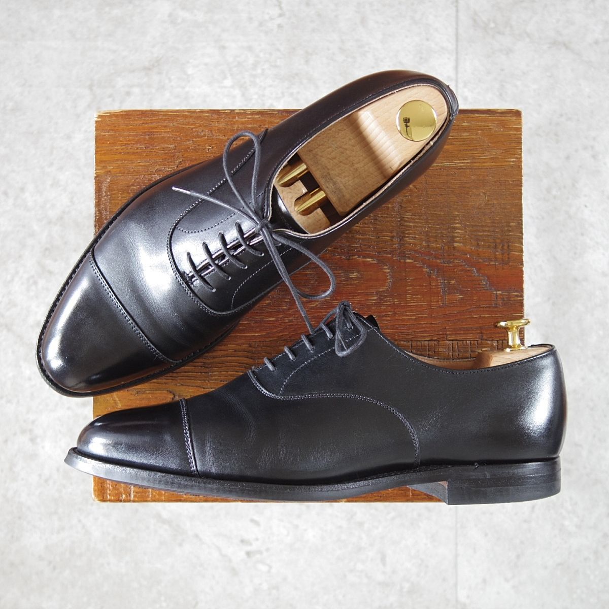 クロケット-ジョーンズ 7E 定価 132 000- CONNAUGHT2 コノート2 CITYソール ストレートチップ 379ラスト Crockett-Jones o070