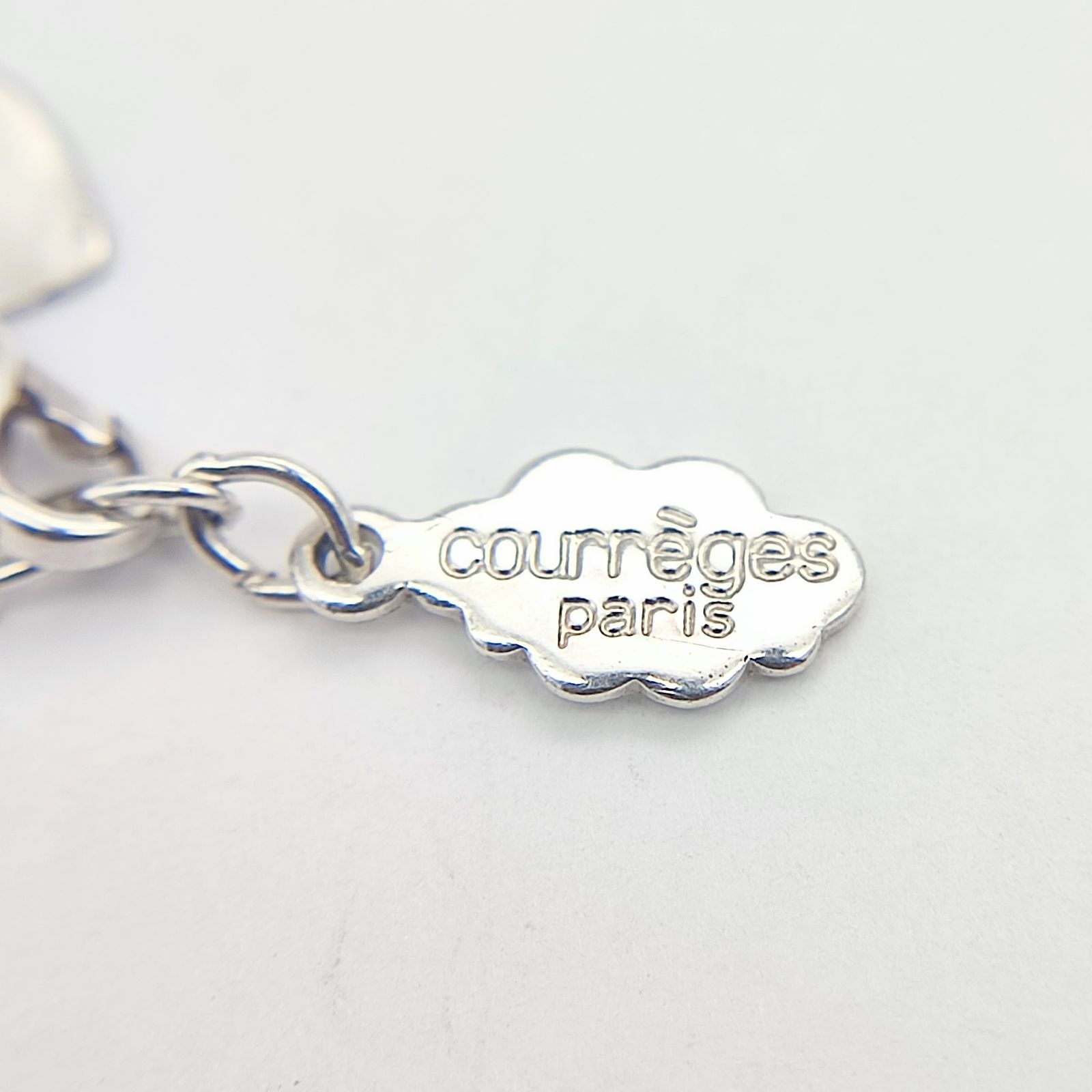 美品】courreges クレージュ シルバーチャームブレスレット SILVER 