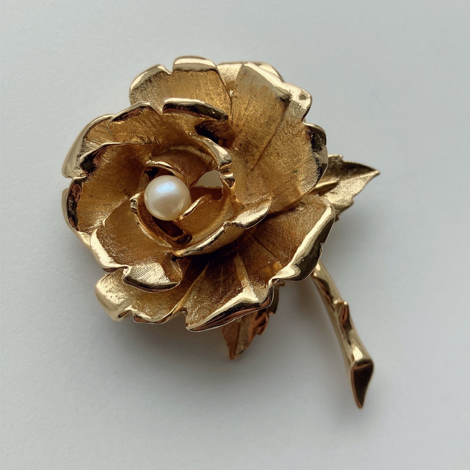 BOUCHER ブーシェ Rose バラ ブローチ 真珠付き