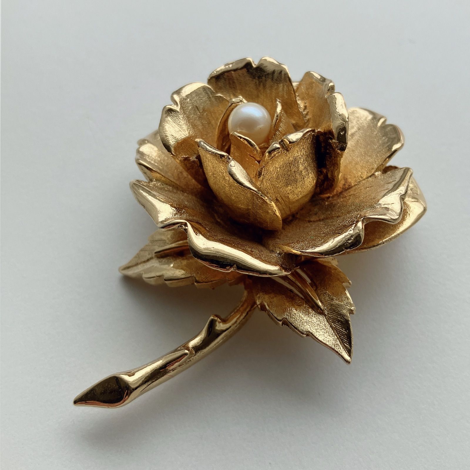 BOUCHER ブーシェ Rose ブローチ 真珠付き