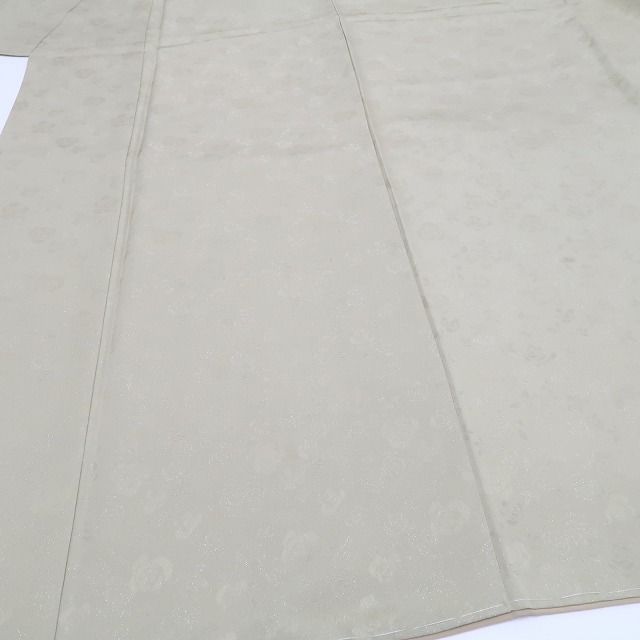  ❁tomihisa❁ 薔薇 銀通し 着物 正絹 薔薇を抱いて和を刻む貴女を包む色無地 世界 仕付け糸付 小紋 色無地 7135 色無地 着物