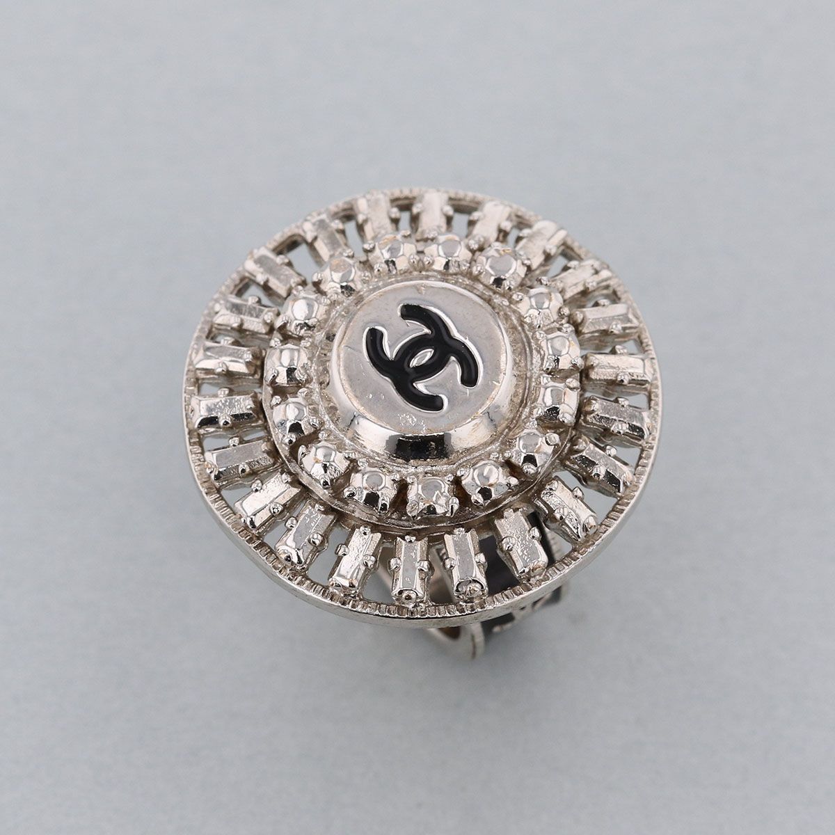 CHANEL シャネル ココマーク リング リング 指輪 レディース メタル シルバー ブラック