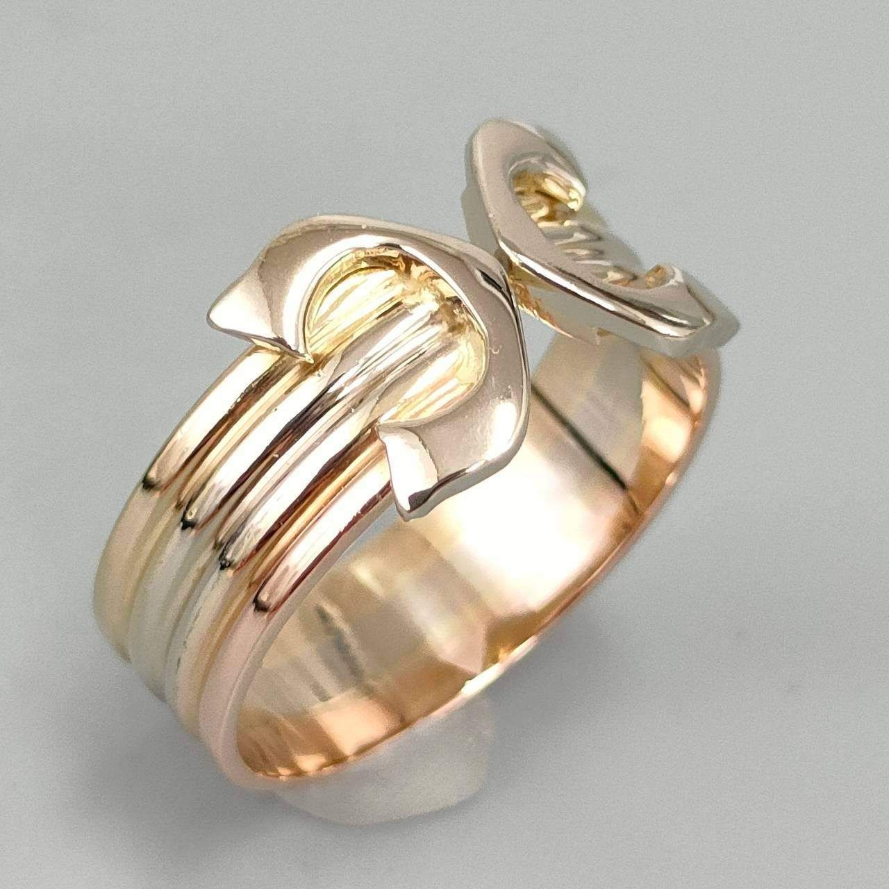 18金 K 18 スリー リング 4.08ｇ 12号 D 417