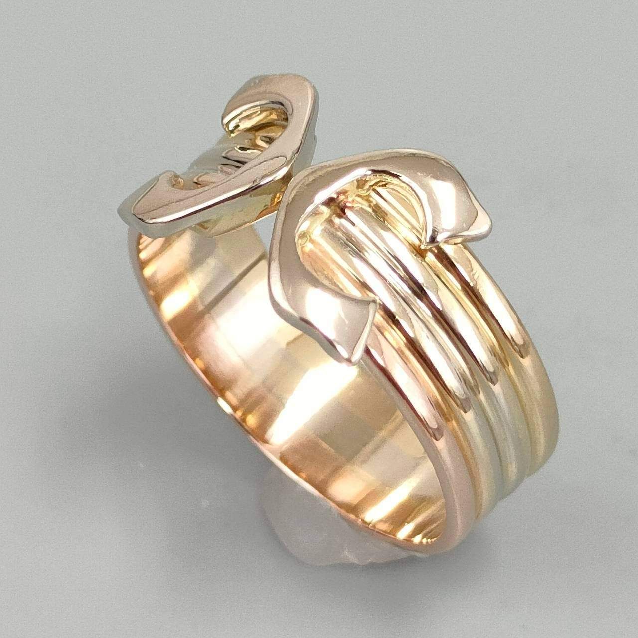 18金 K18 スリー リング 4.08g 12号 D417