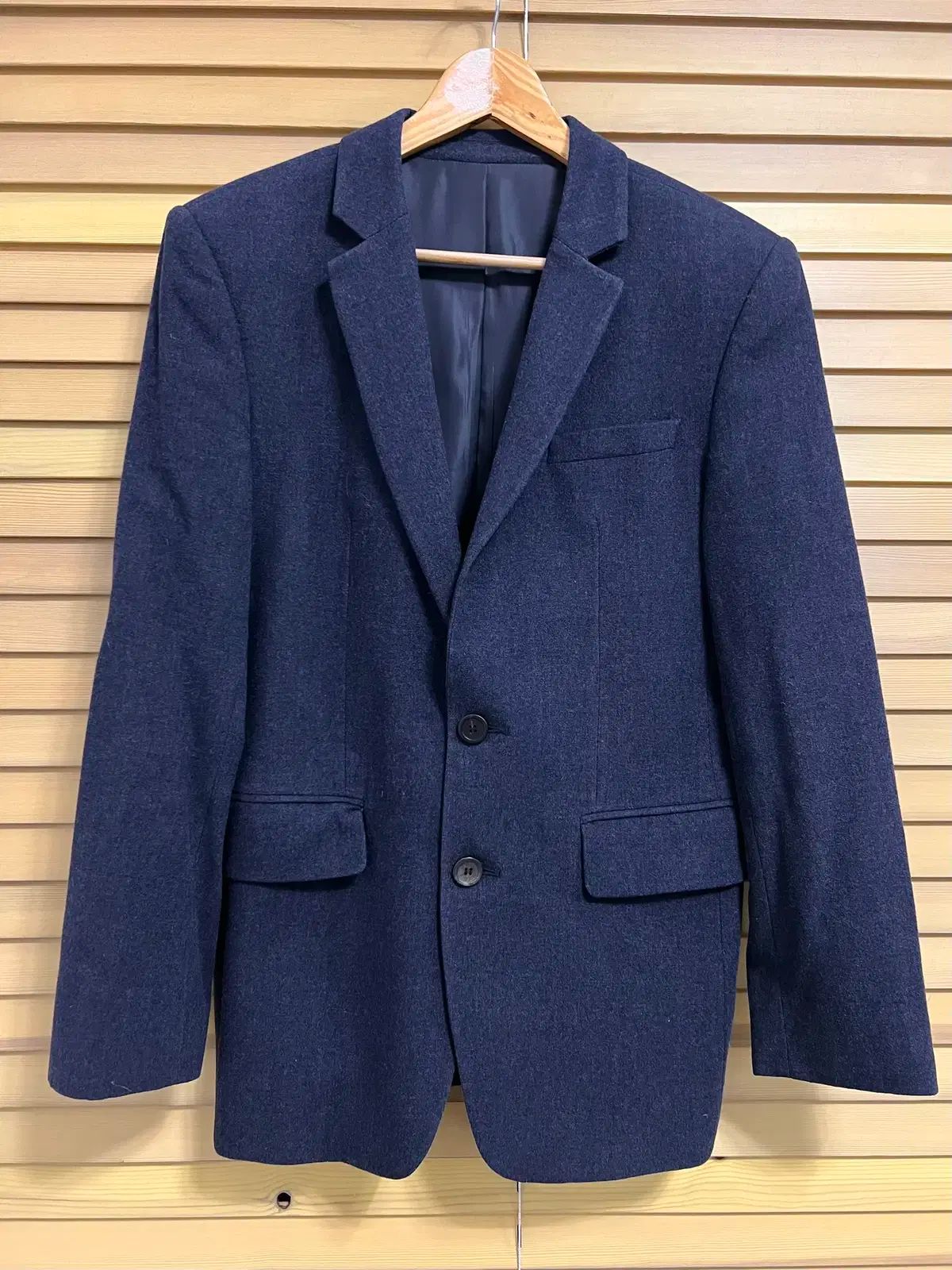 カルバン クライン メンズ ネイビー ウールジャケット S