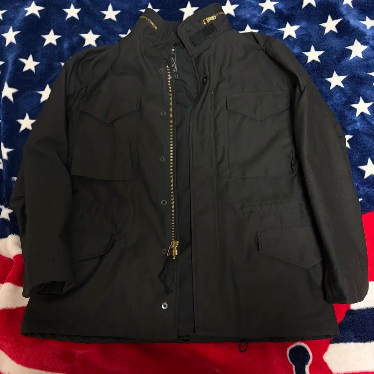 S 肩章 제거 ヒーリコンテックス M-65 フィールド ジャケット ブラック