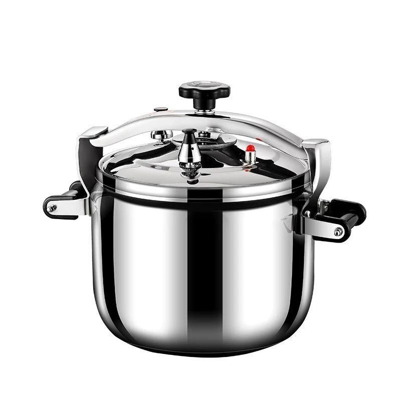 圧力鍋 304ステンレス鋼圧力鍋 圧力調理器 迅速で簡単 厚くする 圧力鍋 切り替え式 ガス火IHオール熱源対応 シルバー 40L