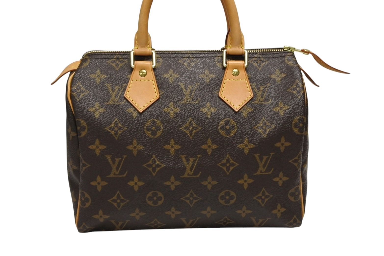 LOUIS VUITTON ルイヴィトン スピーディ25 ハンドバック M41528 モノグラム PVC レザー ブラウン ゴールド金具 4b009261