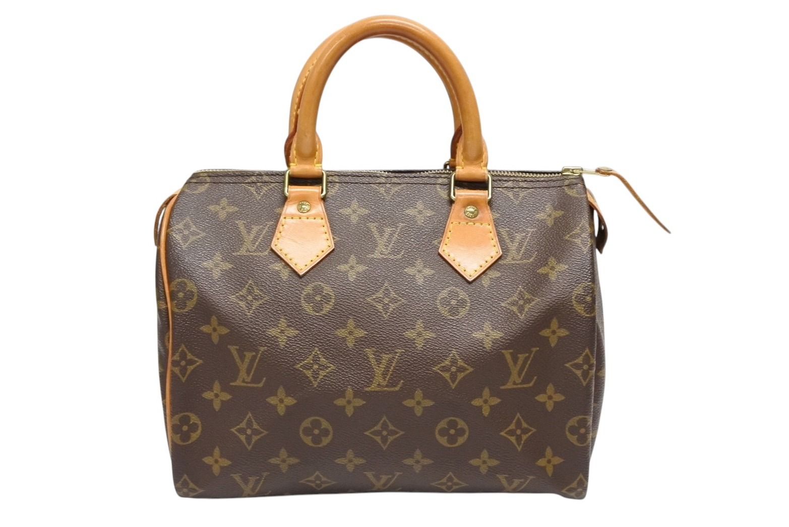 LOUIS VUITTON ルイヴィトン スピーディー25 ハンドバック M41528 モノグラム PVC レザー ブラウン ゴールド金具 4b009035
