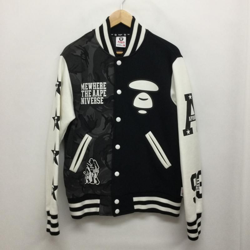 アベイシングエイプ アベイシングエイプ A BATHING APE スタジャン ブルゾン カモフラ柄 プリント ロゴ 裏起毛 メンズ M ISItems 古着 50146353