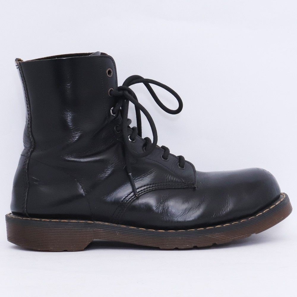 DR. MARTENS 90s ホワイト社製造 イングランド製 スチールトゥ 8ホールブーツ サイズ不明 ブラック