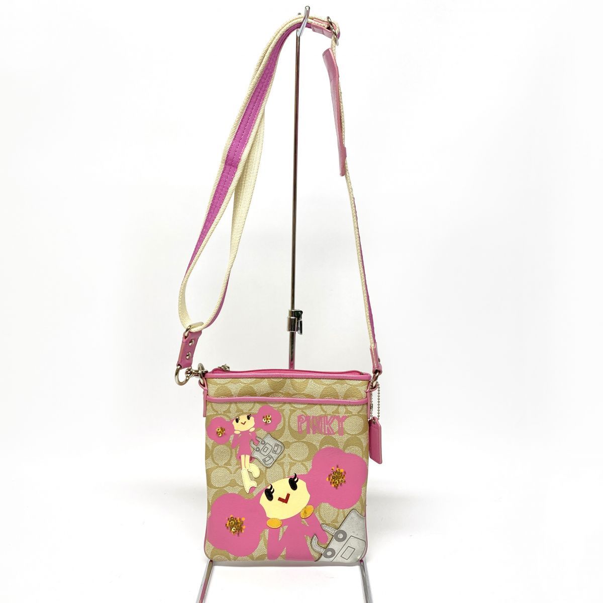 COACH コーチ 43717 ポピー ピンキー スウィングバッグ ショルダーバッグ ピンク ベージュ レディース 津山店