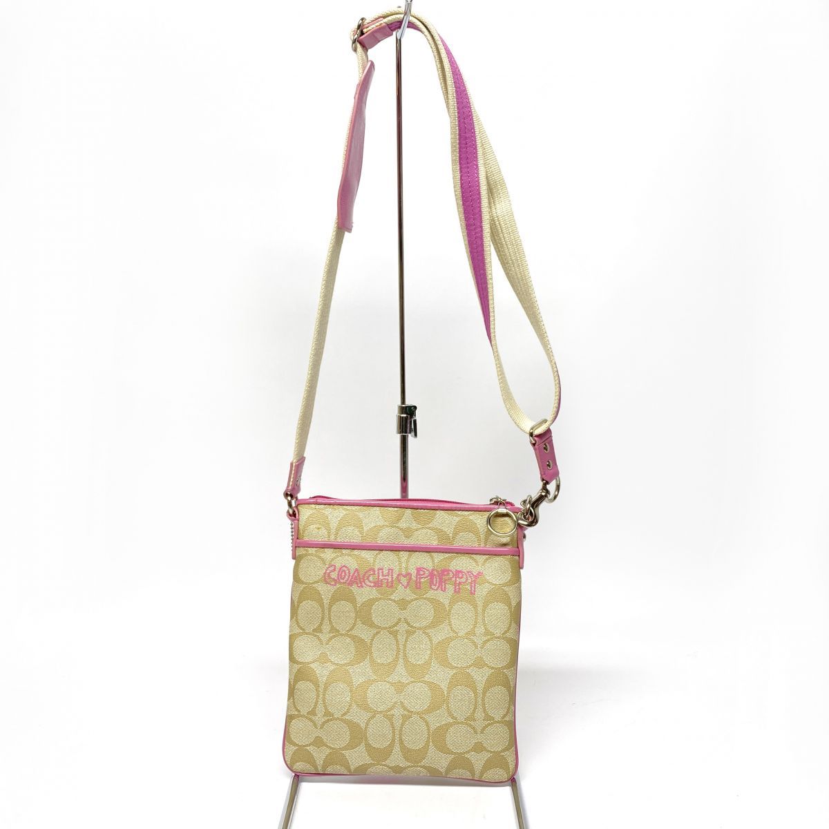 COACH コーチ 43717 ポピー ピンキー スウィングバッグ ショルダーバッグ ピンク ベージュ レディース 津山店