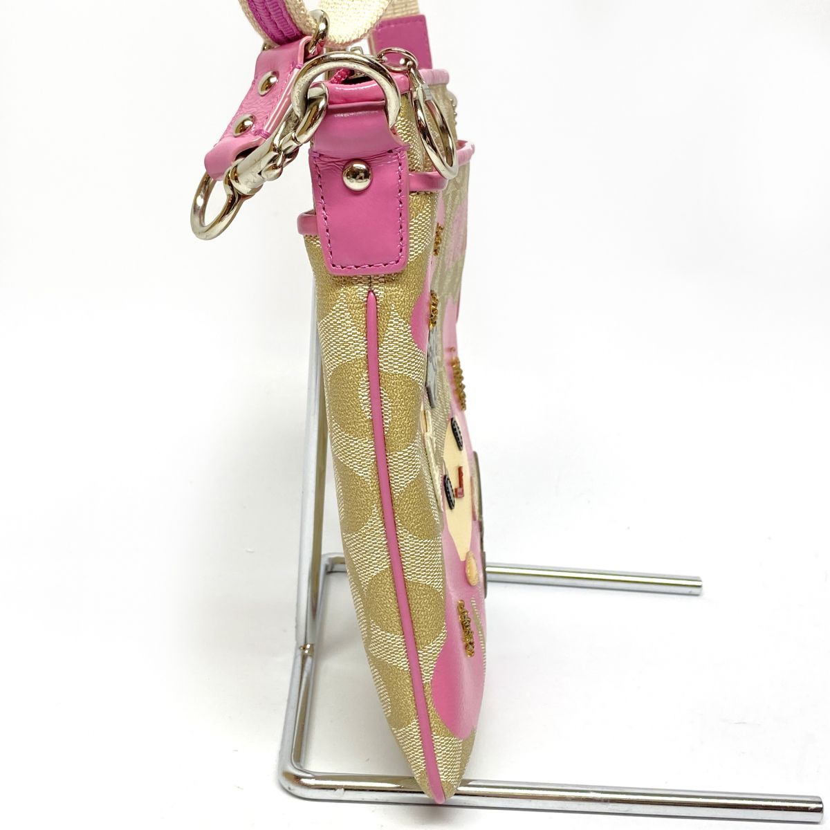 【通販激安】 COACH コーチ 43717 ポピー ピンキー スウィングバッグ ショルダーバッグ ピンク ベージュ レディース 津山店 【海外定番】