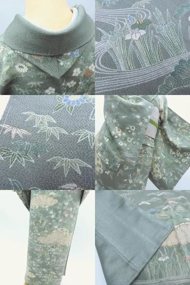 百華❀Y3867◇正絹 仕付け糸付 手縫い仕立て 付下げ 着物 - メルカリ