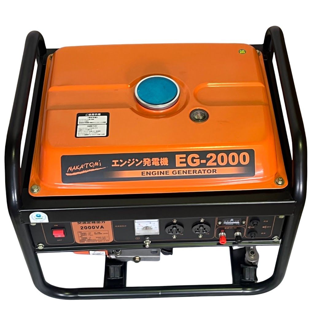 直接引取 Nakatomi ナカトミ エンジン発電機 EG-2000 動作時間11時間 50Hz 60Hz 切替式 オイル入り燃料なし
