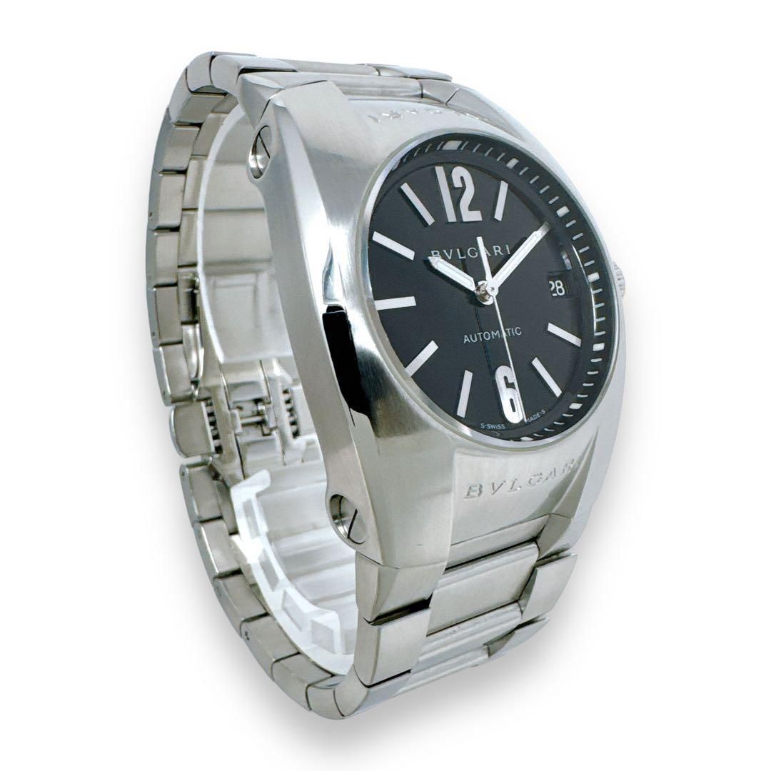  ブルガリ エルゴン EG35S 自動巻き デイト 黒 ボーイズ 時計 ブランド オーバーサイズ 自動巻き時計 腕時計(アナログ)