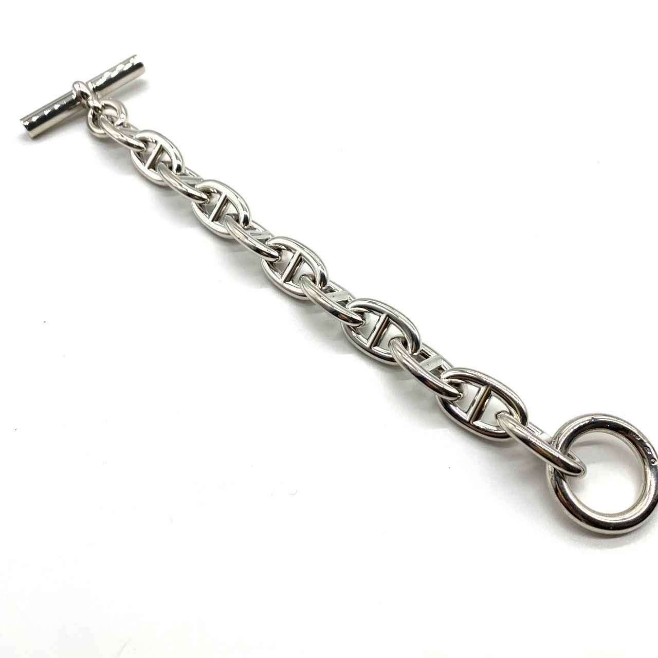 エルメス シェーヌダンクルTGM ブレスレット 11コマ 全長約21cm Ag925 メンズ レディース シルバー HERMES Aランク