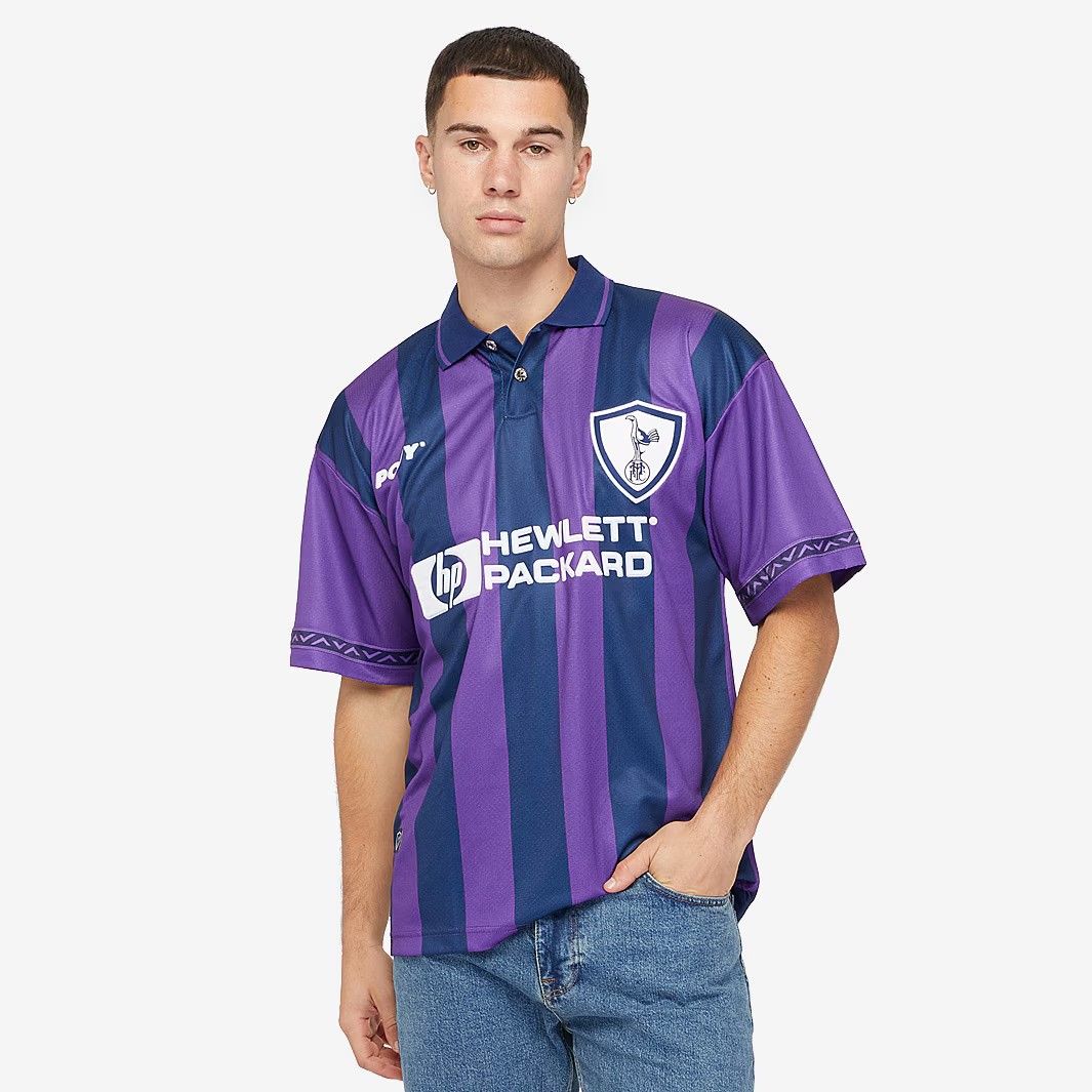 ポニー トッテナム ホットスパー 1995-97 サード シャツ サッカー 紫 パープル 紺 ネイビー 公式モデル 日本未発売